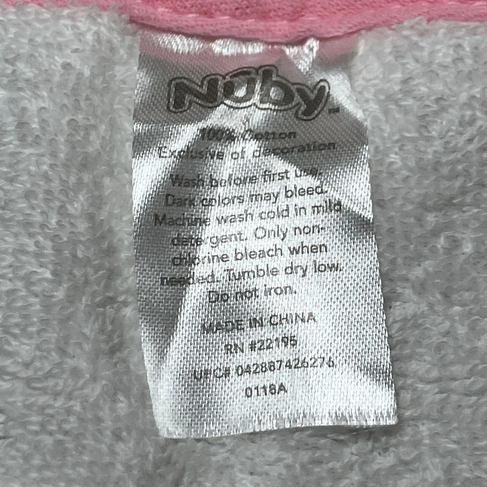 Gerber Nuby Baby Washcloths Set 6 Pink White Mint Green Good Bow Embroidery